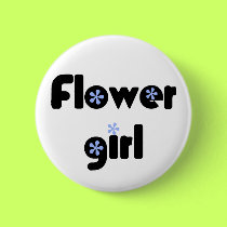 Flower girl button by wedding_tshirts Flower girl button
