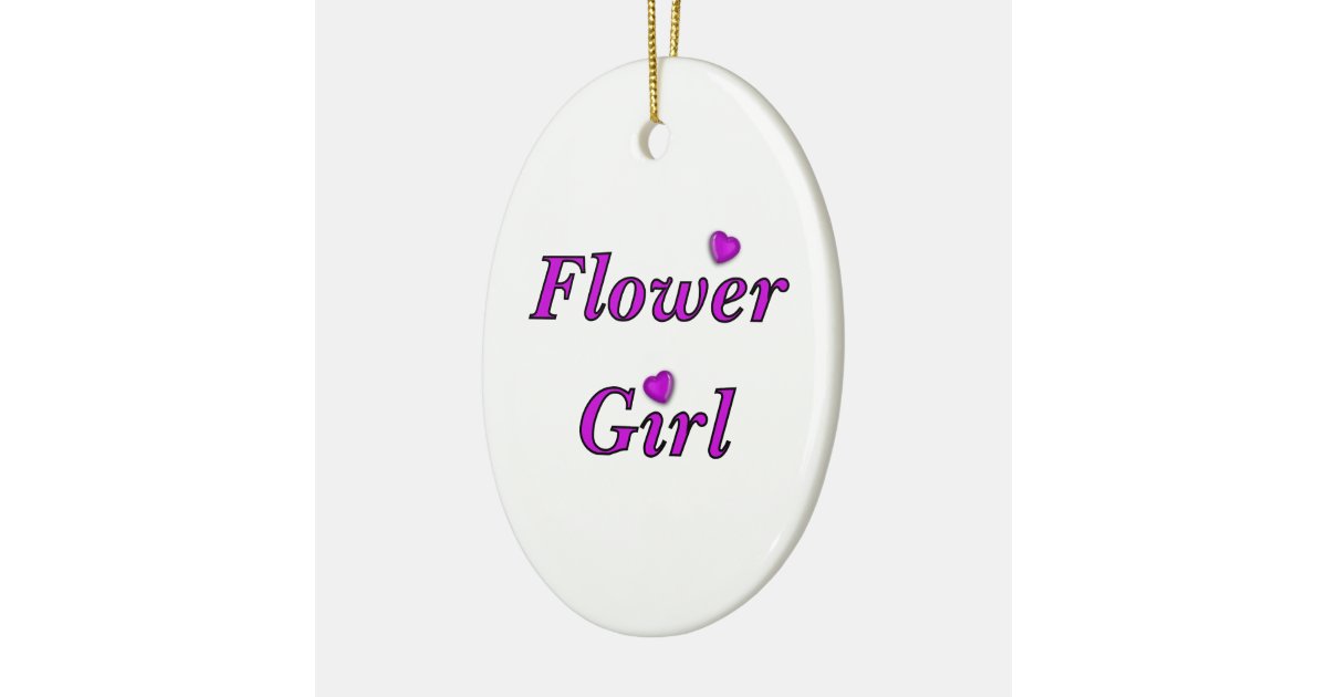 Flower Girl Ceramic Ornament Zazzle