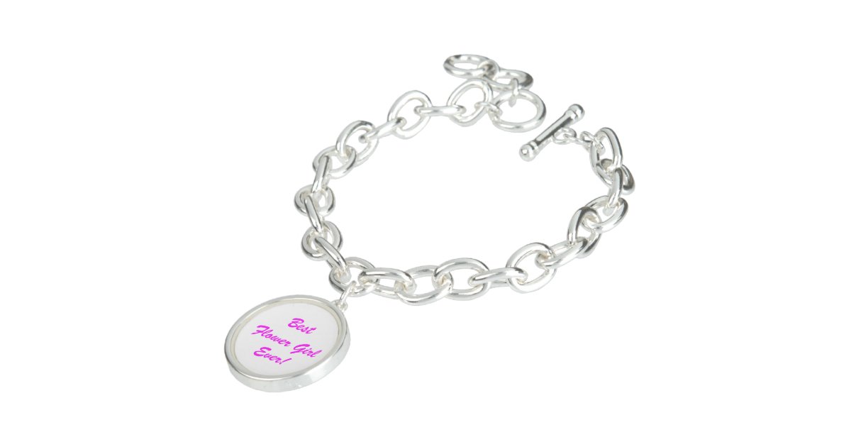 Flower Girl Charm Bracelet Zazzle