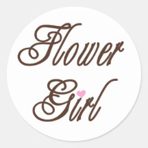 Flower Girl Classy Browns Stickers