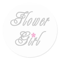 Flower Girl Classy Grays stickers