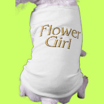 Flower Girl dog t-shirt pet clothing by wedding_tshirts Flower Girl dog t-shirt pet clothing