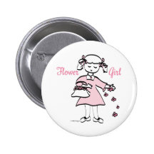Flower Girl Favors Button