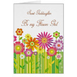 Flower Girl Goddaughter Flowers Row cards
