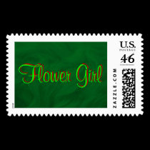 Flower Girl Green Beauty Postage stamps