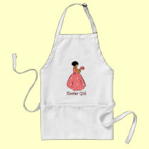 Flower Girl in Coral aprons