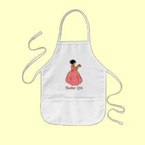 Flower Girl in Coral aprons
