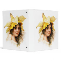 Flower Girl in Yellow Vinyl Binder