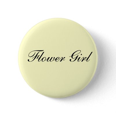 Flower Girl Ivory Button