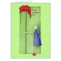 Flower Girl Mother's Day Card cards