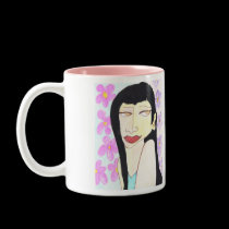 Flower girl mug mugs