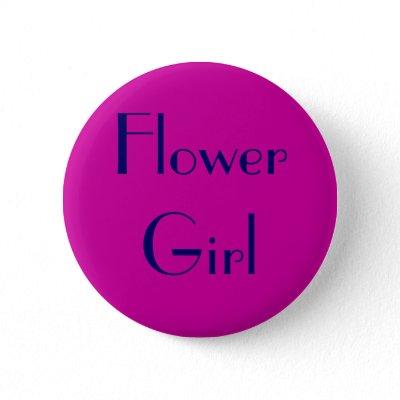 Flower Girl Navy and Fuchsia Buttons