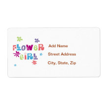 Flower Girl Personalized Shipping Label