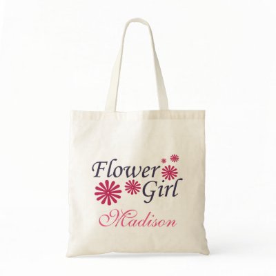Flower Girl Personalized Tote Bag
