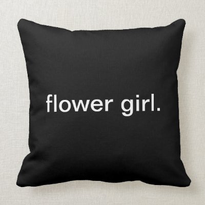 Flower Girl Throw Pillows