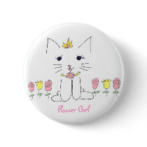 Flower Girl Pin buttons