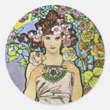 Flower Girl Round Sticker