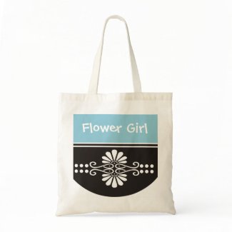 Flower Girl Tote Bag - Blue bag