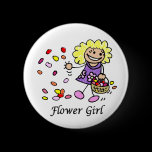 Flower Girl Wedding ID Button buttons