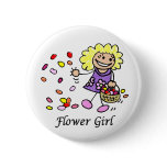 Flower Girl Wedding ID Button