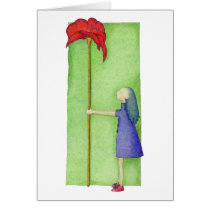 Flower Girl White Card cards