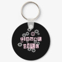 Flower Girl White on Black keychains by weddingsareus Flower Girl White on Black keychains