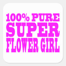 Flower Girls : Pink Super Flower Girl Sticker