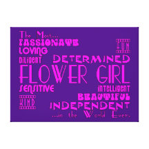 Flower Girls Thank You Wedding Favors : Qualities Canvas Print