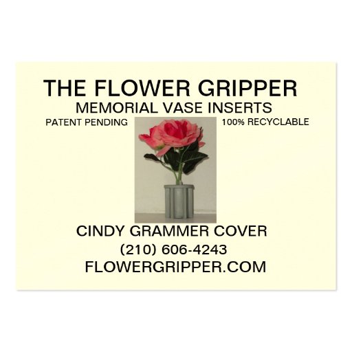 Flower Gripper Resized Back Business Cards