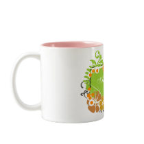 flower grunge banner mug