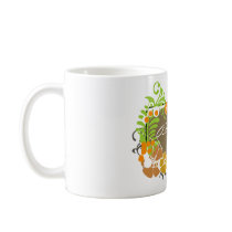 flower grunge banner mug