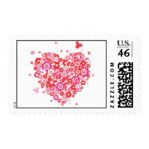 Flower Heart 1 Postage