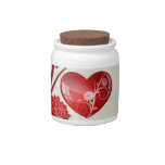 Flower Heart Candy Jars
