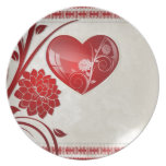 Flower Heart Dinner Plate