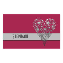 Flower Heart elegant Custom name stickers stickers
