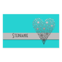 Flower Heart elegant Custom name stickers stickers
