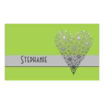 Flower Heart elegant Custom name stickers stickers