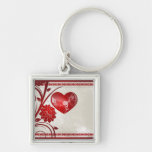 Flower Heart Key Chain
