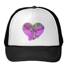 Flower Heart - Pink Mesh Hat