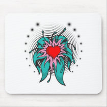 flower heart tattoo design mousepads