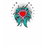 flower heart tattoo design