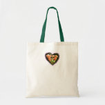 Flower Heart Tote Canvas Bag
