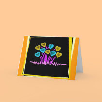 flower hearts cards
