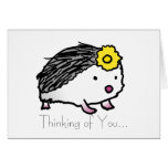 flower hedgehog, Thinking of You... Greeting Card