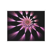 Flower I - Fractal Art Stretched Canvas Print