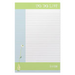 Flower in Green To Do List Stationery Paper