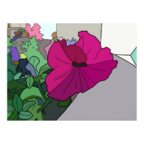 Flower in Pot posters by JessBurnette Flower in Pot posters