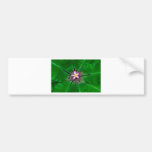 Flower inside bumper sticker