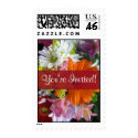 Flower invitation stamp by perfectpostage Flower invitation stamp