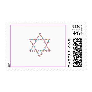 Flower Jewish Star Bat Mitzvah Postage Stamp stamp